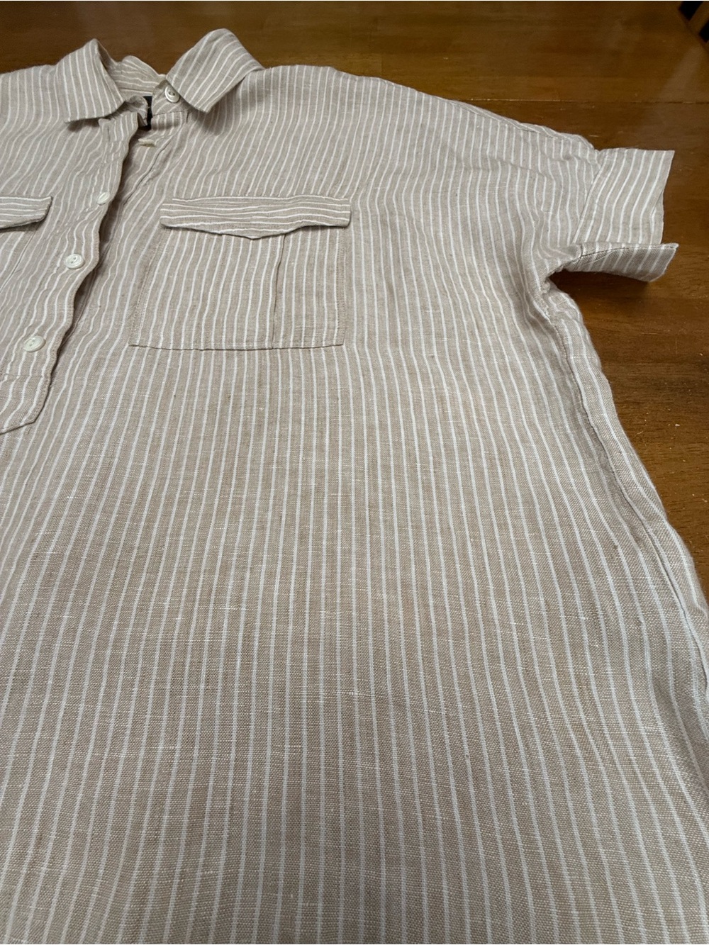 J. Crew Baird McNutt Linen Short-Sleeve Popover 10 - Picture 3 of 6